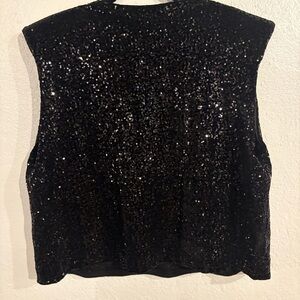 H&M Black Sequin Sleeveless Camisole